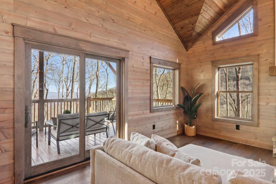 Exterior details and patio area of a home in , Maggie Valley (Image 24).