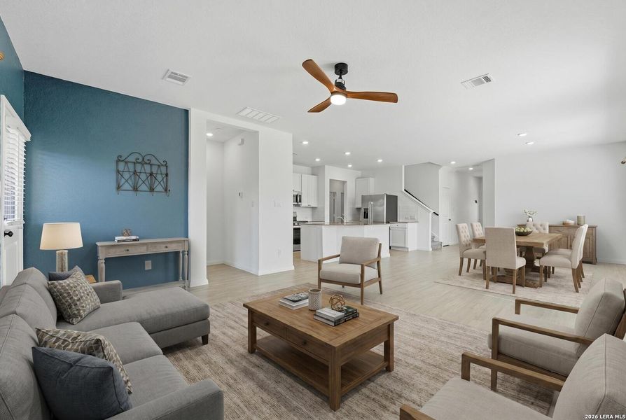 Furnished interior view inside a new home in Guadalupe Heights, Seguin (Image 14).