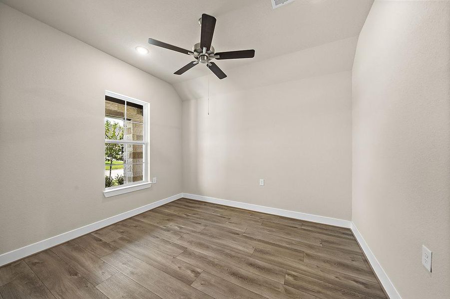 Representative unfurnished interior of a home built from the Daisy by Caldwell Homes in The Highlands, Porter (Image 20). Representative unfurnished interior of a home built from the Daisy by Caldwell Homes in The Highlands, Porter (Image 20).