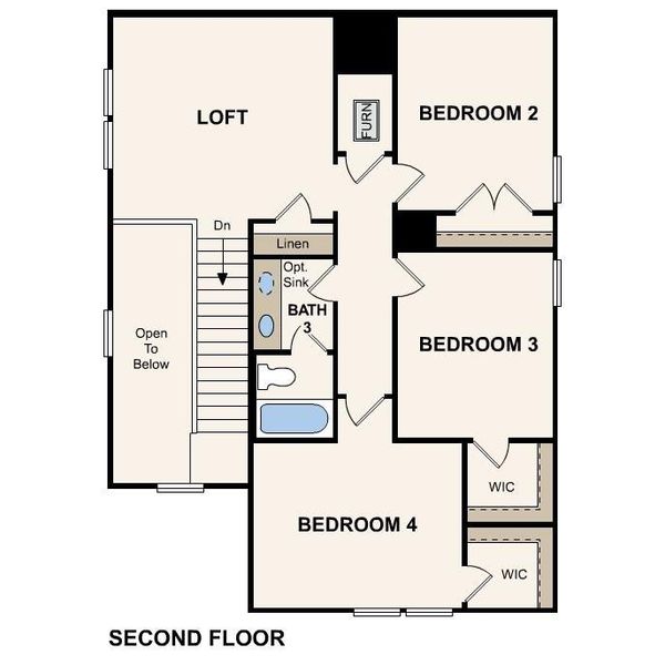 2D floor plan layout of this home in Stallion Run, Buda, TX (Image 5).