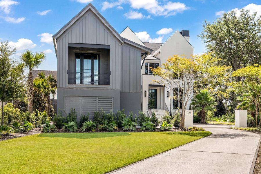Front exterior of a new home in , Charleston, SC, highlighting curb appeal (Image 1). Front exterior of a new home in , Charleston, SC, highlighting curb appeal (Image 1).