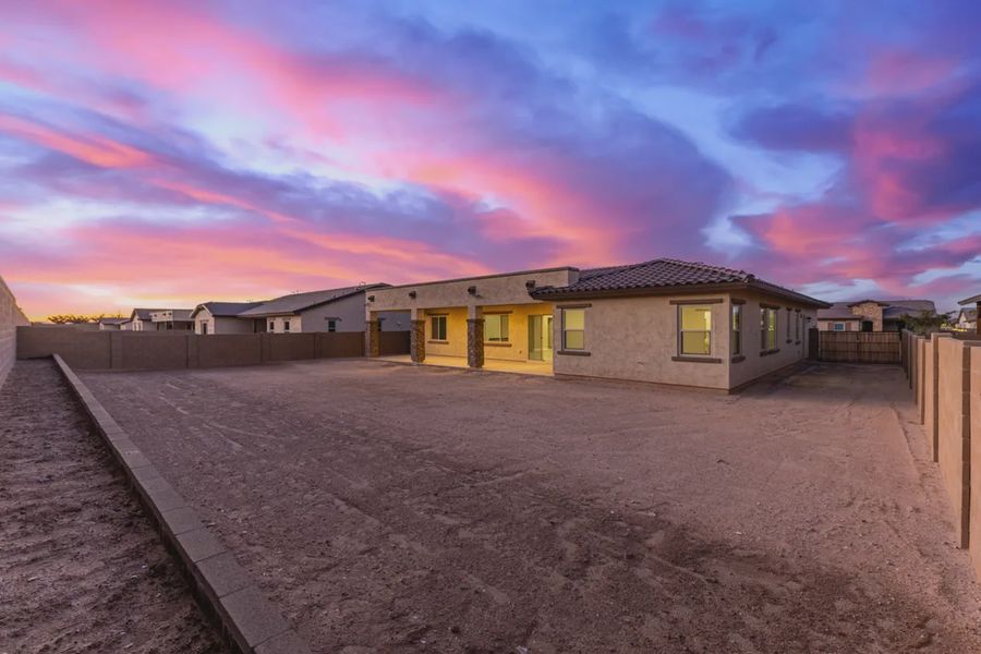 Exterior details and patio area of a home in Bellero Estates, Queen Creek (Image 23).