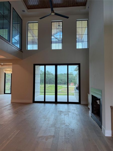 High ceilings in family room High ceilings in family room