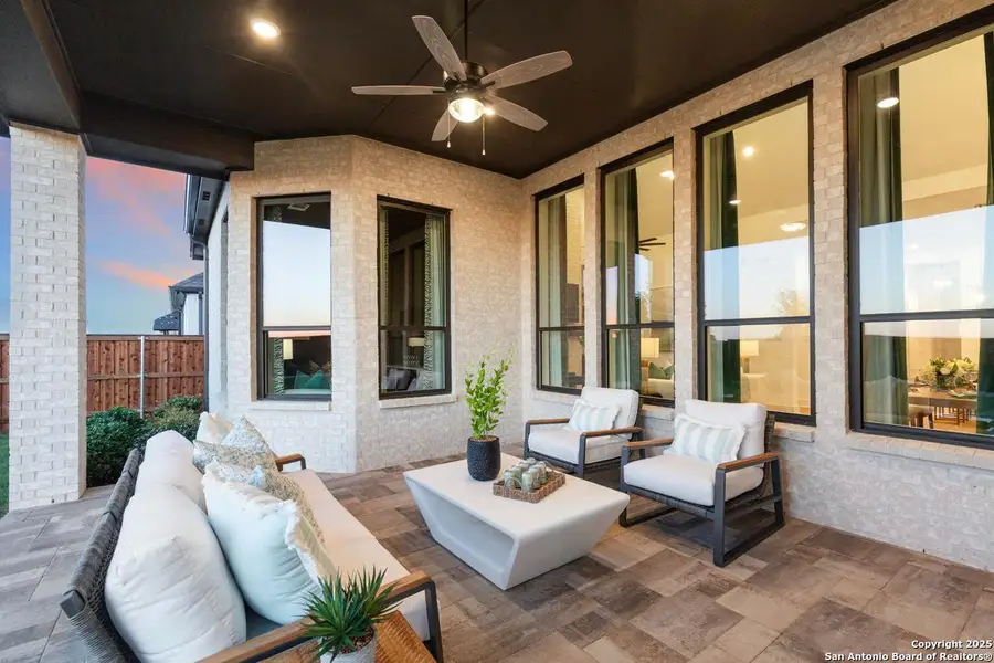 Exterior details and patio area of a home in Mont Blanc, Schertz (Image 2).