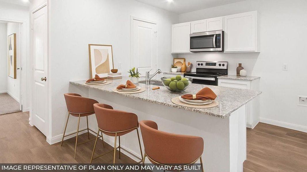 Furnished interior view inside a new home in William Trails, Willis (Image 3).