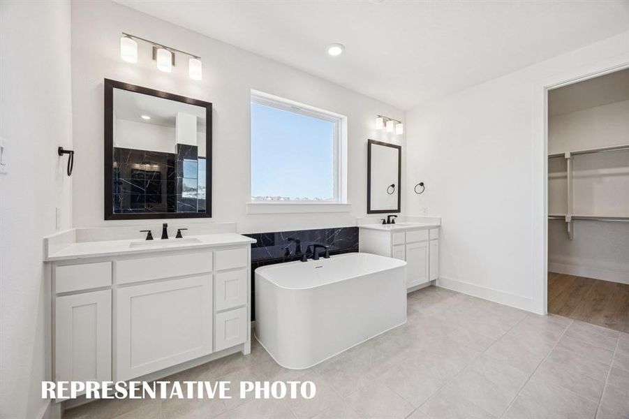 Ample room for two in this wonderful owner's bath! REPRESENTATIVE PHOTO