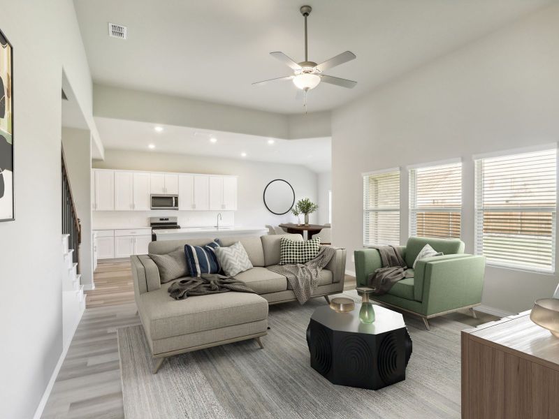 Furnished interior view inside a new home in Lakehaven - Premier Series, Farmersville (Image 3).