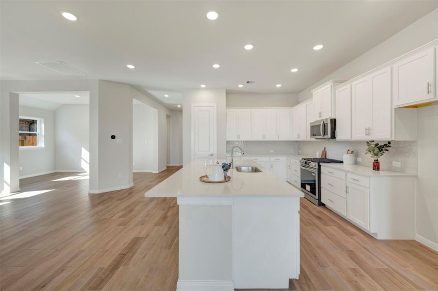 Furnished interior view inside a new home in Jordan Ranch - Terrace Collection, Fulshear (Image 4).
