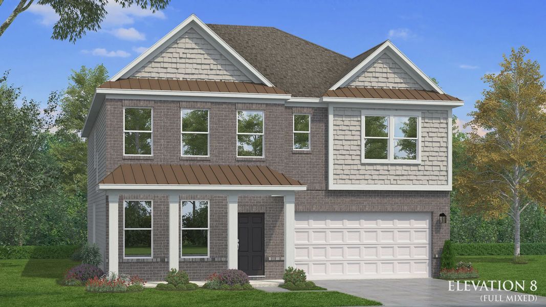 Representative exterior photo of a completed home built from the Brier Creek by DRB Homes in Sanctuary at Panther Creek, Durham, NC (Image 39).