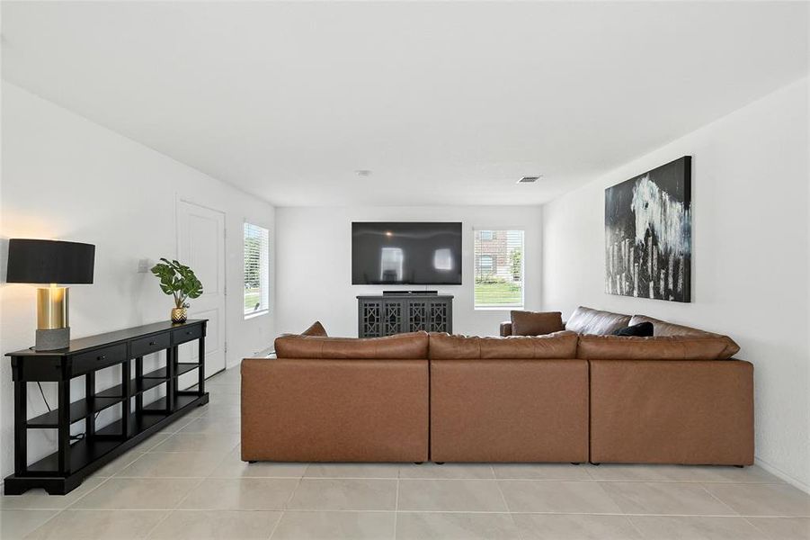 Furnished interior view inside a new home in Preserve at Honey Creek: Cottage Collection, McKinney (Image 14). Furnished interior view inside a new home in Preserve at Honey Creek: Cottage Collection, McKinney (Image 14).