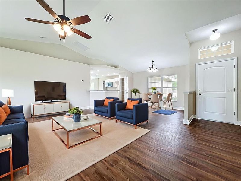 Furnished interior view inside a new home in , Dunnellon (Image 7).