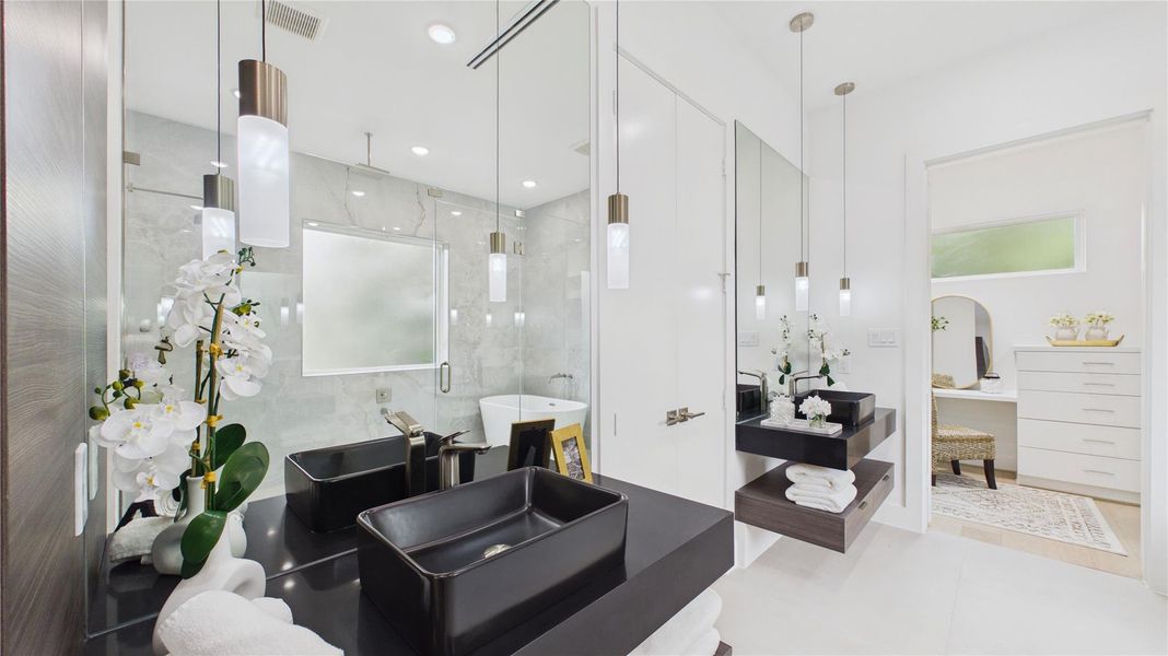 Furnished interior view inside a new home in , Houston (Image 36).