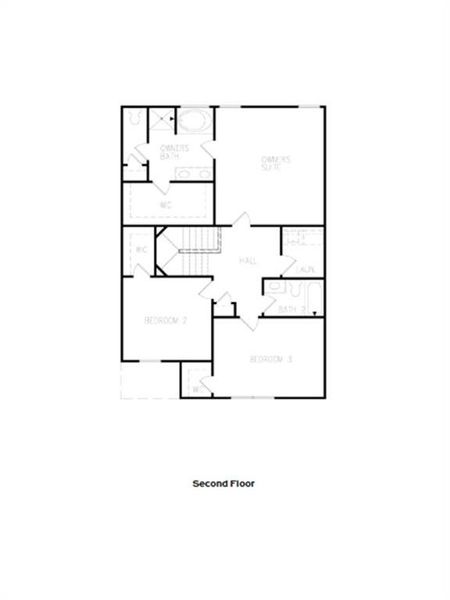2D floor plan layout of this home in Chapel Hill, Newnan, GA (Image 4).
