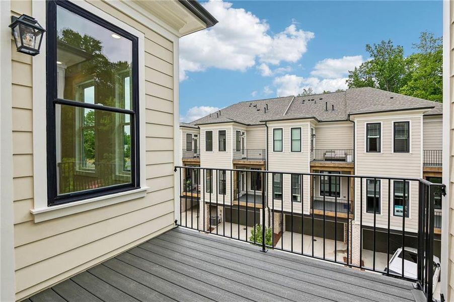 Exterior details and patio area of a home in Byers Park, Alpharetta (Image 24).