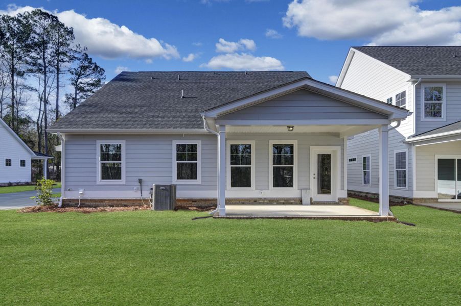 Exterior details and patio area of a home in Clubside Reserve at Summerlake, Lexington (Image 4). Exterior details and patio area of a home in Clubside Reserve at Summerlake, Lexington (Image 4).