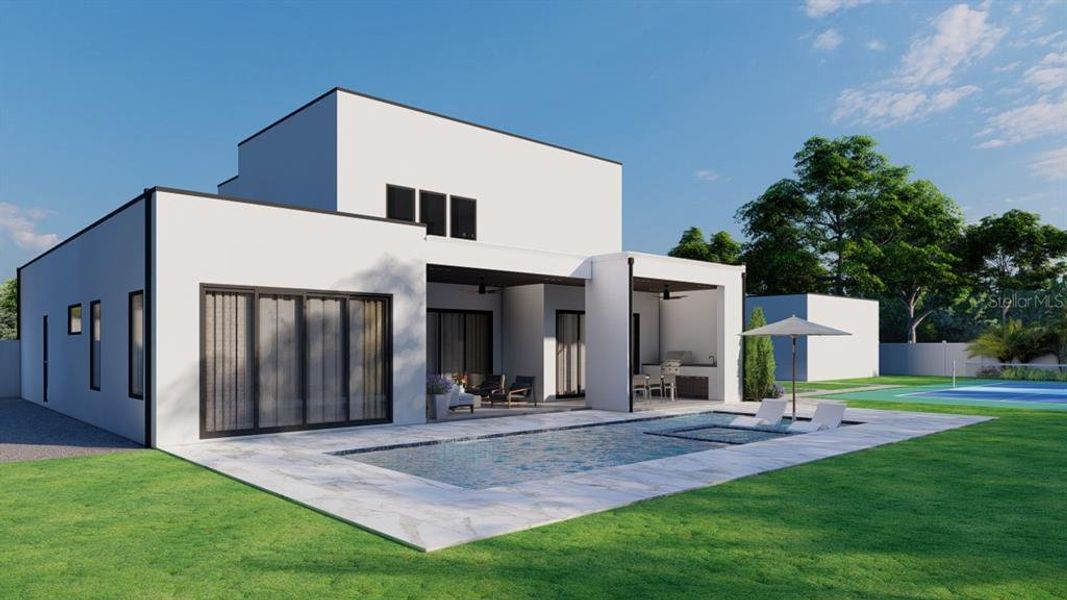 Exterior details and patio area of a home in , Sarasota (Image 3).