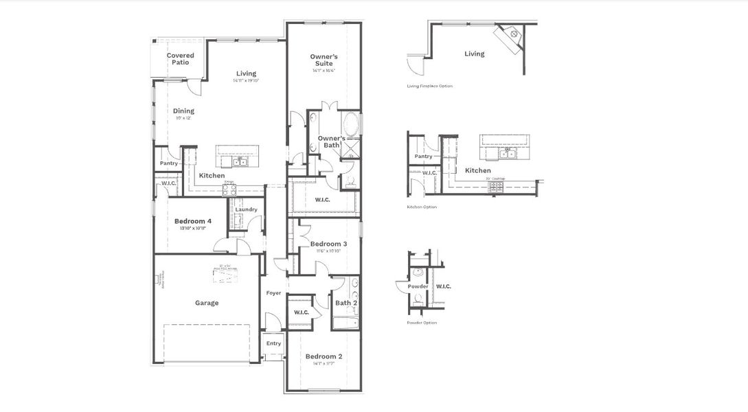 2D floor plan layout for the Addison II by Taft Homes in Hulen Trails, Crowley, TX (Image 3). 2D floor plan layout for the Addison II by Taft Homes in Hulen Trails, Crowley, TX (Image 3).
