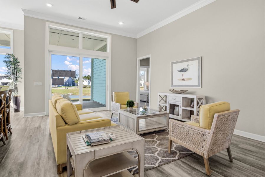 Furnished interior view inside a new home in Bridgewater - Waterside Village, Little River (Image 20).