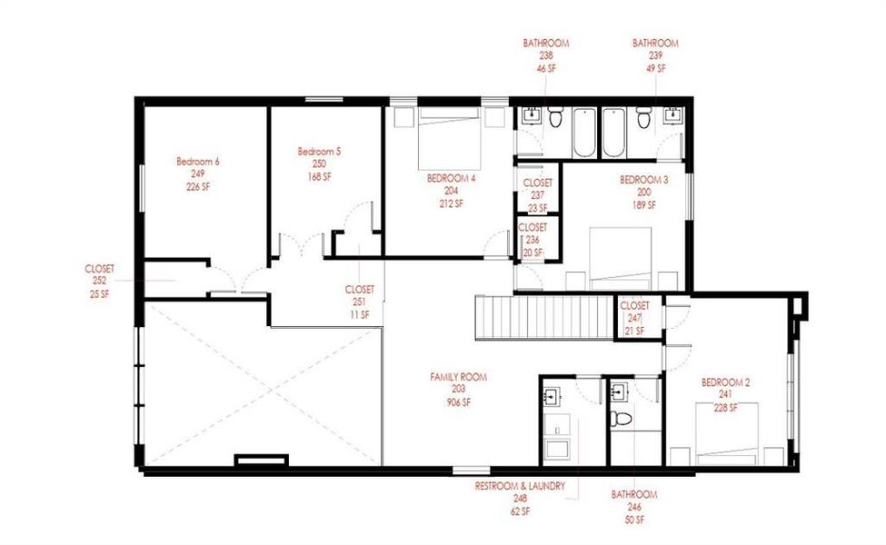 2D floor plan layout of this home in , Dallas, TX (Image 5).