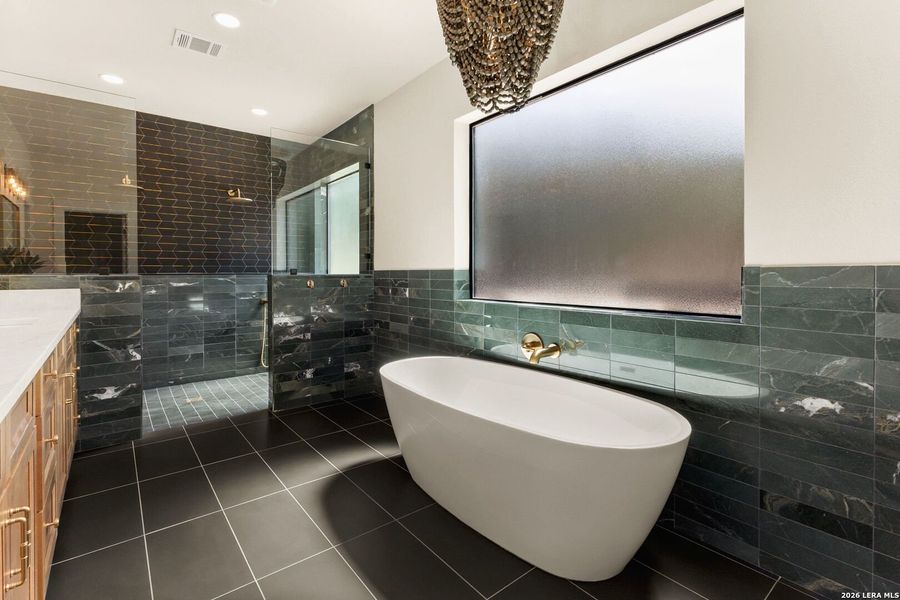 Furnished interior view inside a new home in , New Braunfels (Image 38).