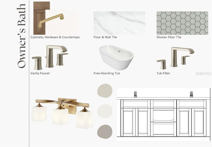 LV61 Dakota Timeless Artisan Owner's Bath