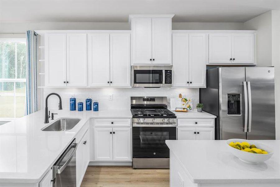 Representative furnished interior of a home built from the Clarendon 3 Story by Ryan Homes in Ashmore Square, Charlotte (Image 3).