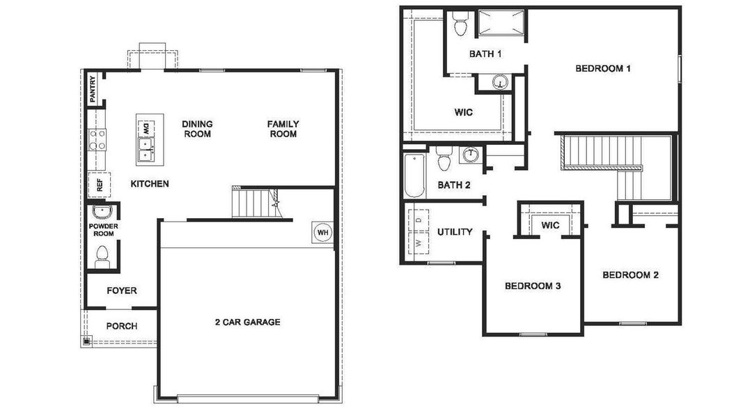 2D floor plan layout of this home in The Villages at Schwertner Ranch, Jarrell, TX (Image 2). 2D floor plan layout of this home in The Villages at Schwertner Ranch, Jarrell, TX (Image 2).