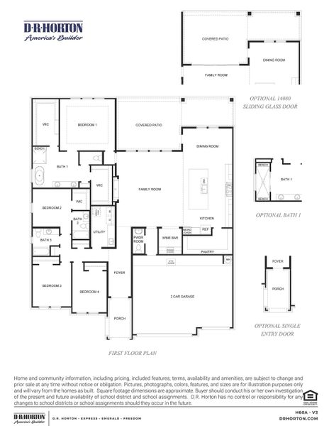 2D floor plan layout of this home in Friendswood Trails, Friendswood, TX (Image 4).