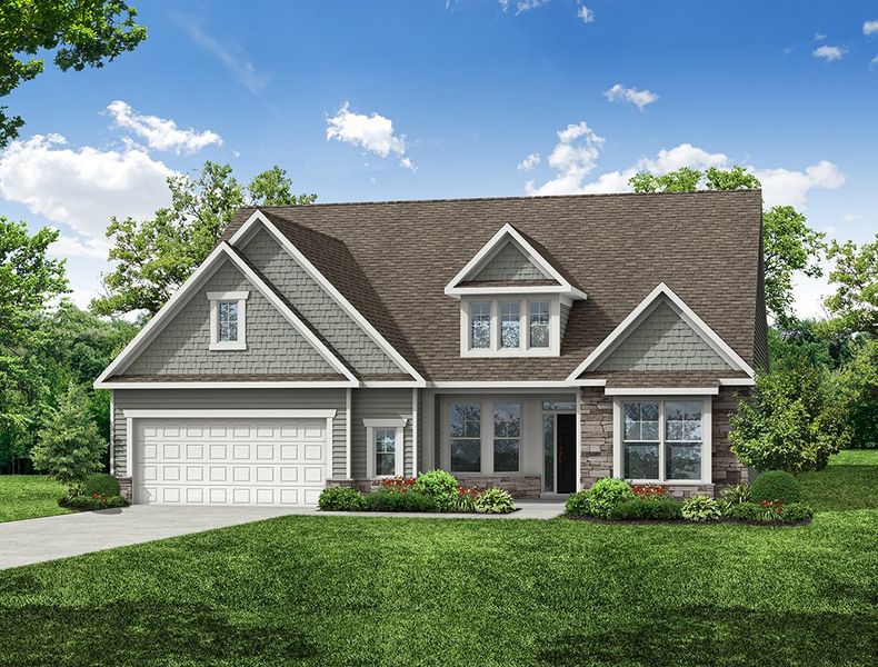 Representative exterior photo of a completed home built from the Edgefield by Eastwood Homes in Arbordale Reserve, Blythewood, SC (Image 8).