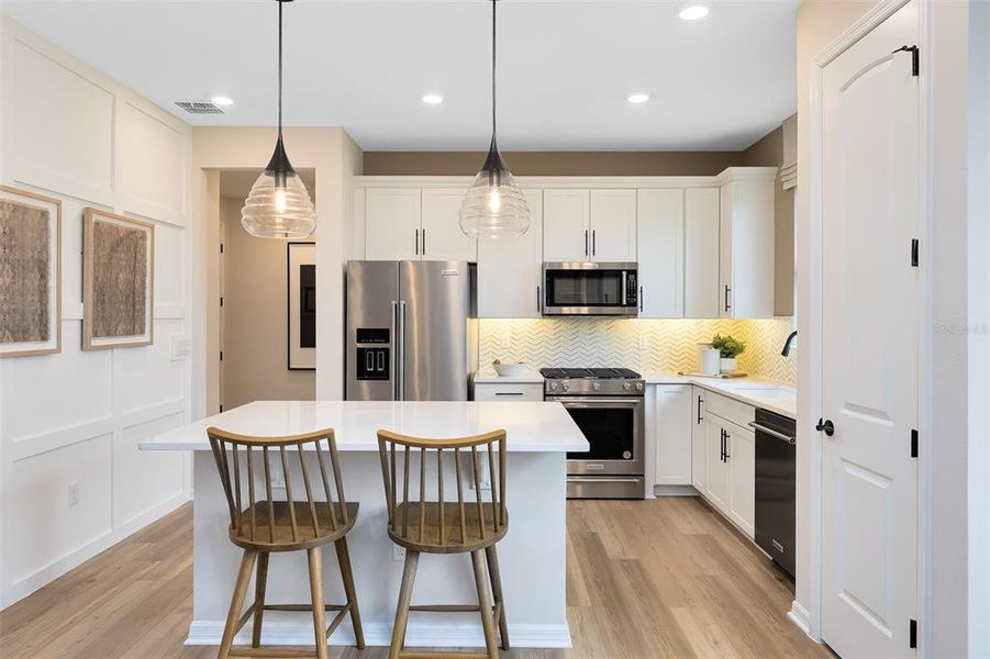 Model Home Design Only. Pictures and furnishings are for illustrative purposes only. Elevations, colors and options may vary. Furniture is for model home staging only.