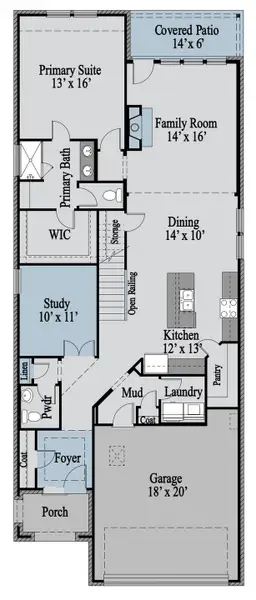 2D floor plan layout of this home in Reunion, Rhome, TX (Image 4).