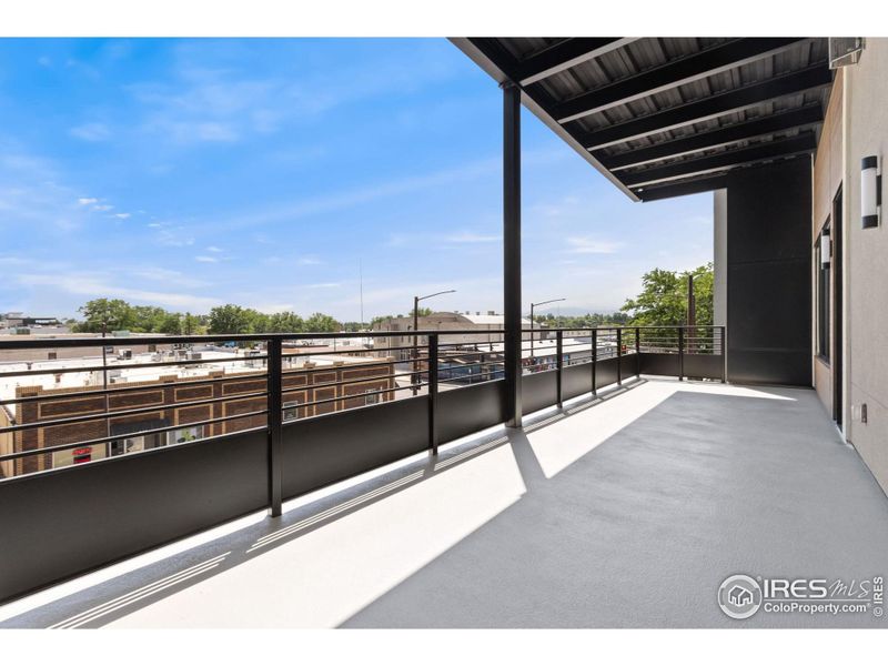 There are only three units that feature this 10 x 30 ft deck with a clear view that look straight at Long's Peak and Mount Meeker.