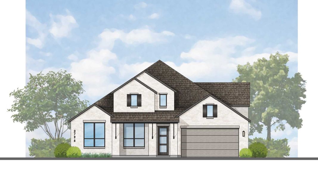 Representative rendering of the exterior for the Birchwood Plan by Highland Homes (Image 3).