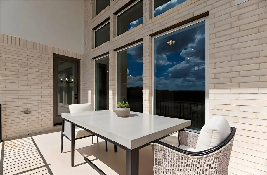 Exterior details and patio area of a home in Wolf Ranch - 55', Georgetown (Image 2). Exterior details and patio area of a home in Wolf Ranch - 55', Georgetown (Image 2).