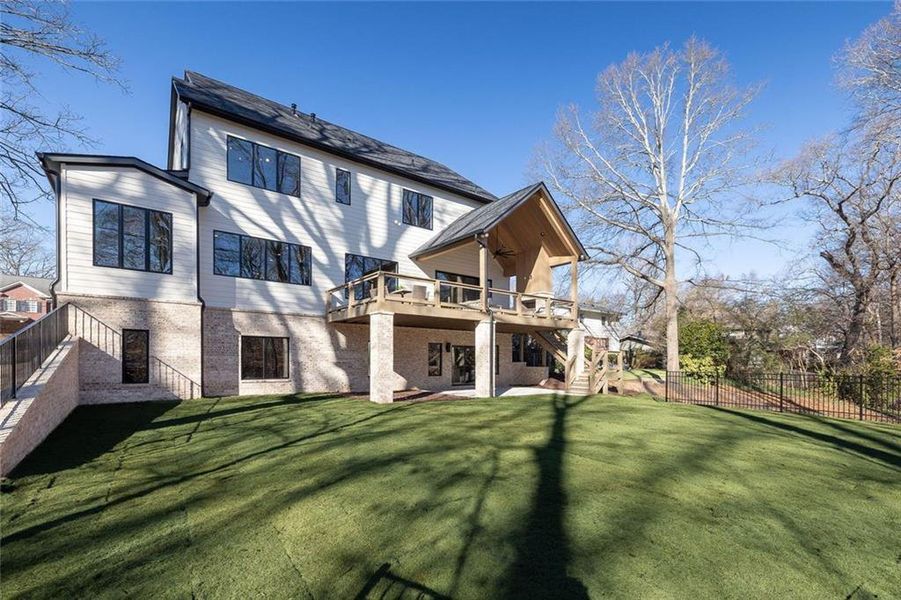 Exterior details and patio area of a home in , Atlanta (Image 4). Exterior details and patio area of a home in , Atlanta (Image 4).