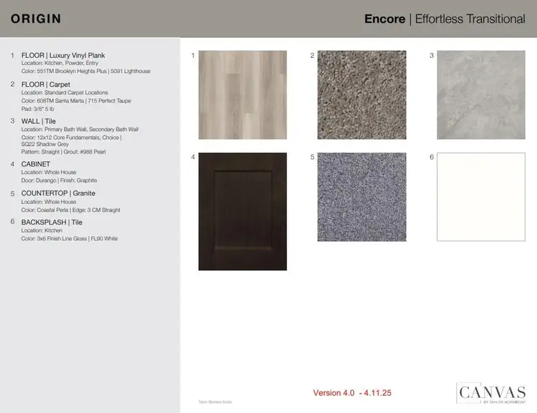 Interior Design Selections. Home is under construction, design selections are subject to change. Interior Design Selections. Home is under construction, design selections are subject to change.