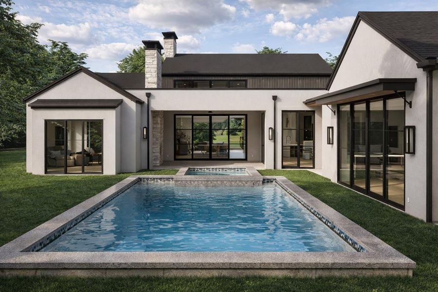 Exterior details and patio area of a home in , Dallas (Image 2). Exterior details and patio area of a home in , Dallas (Image 2).