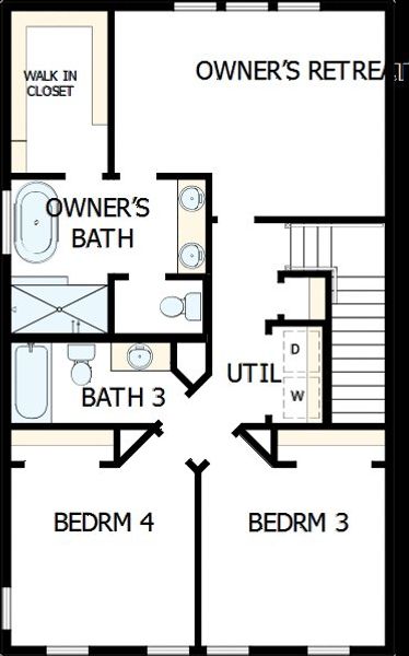 2D floor plan layout of this home in Celesta, Decatur, GA (Image 3).