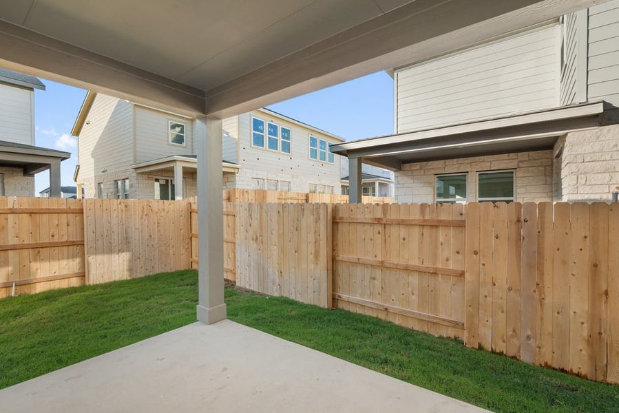 Exterior details and patio area of a home in Union Collection at Park Central, Georgetown (Image 4). Exterior details and patio area of a home in Union Collection at Park Central, Georgetown (Image 4).