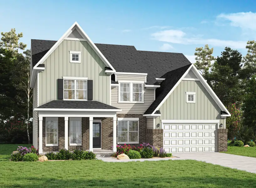 Representative exterior photo of a completed home built from the Statesville by Caruso Homes in Sauls Landing, Zebulon, NC (Image 32). Representative exterior photo of a completed home built from the Statesville by Caruso Homes in Sauls Landing, Zebulon, NC (Image 32).