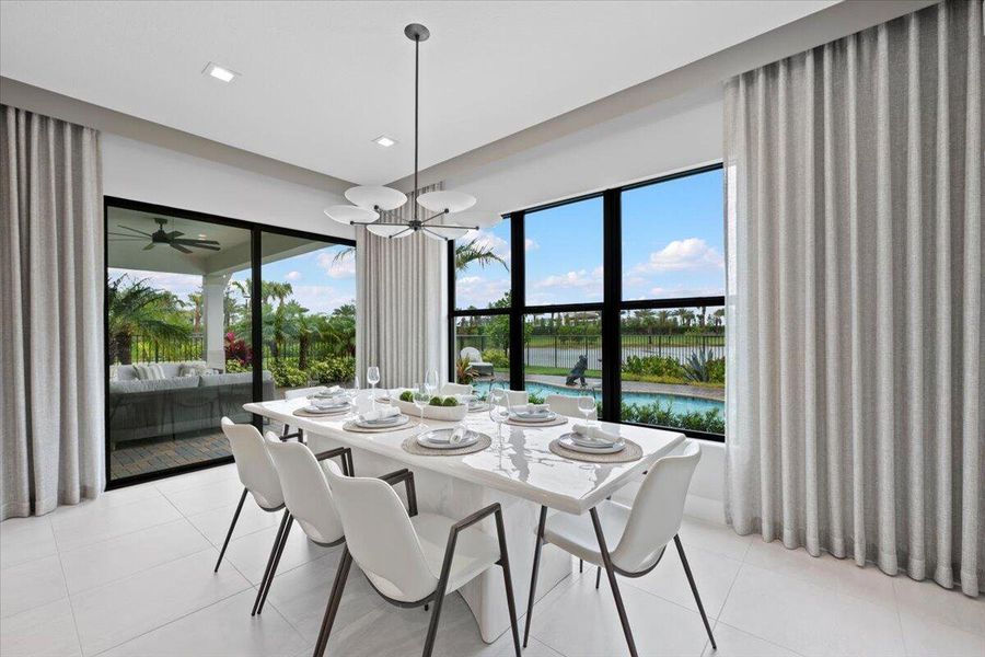Furnished interior view inside a new home in Apex at Avenir, Palm Beach Gardens (Image 35).