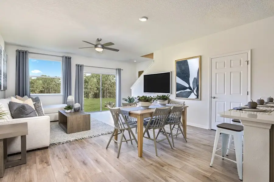 Furnished interior view inside a new home in Orchard Park Townhomes, St. Augustine (Image 4). Furnished interior view inside a new home in Orchard Park Townhomes, St. Augustine (Image 4).