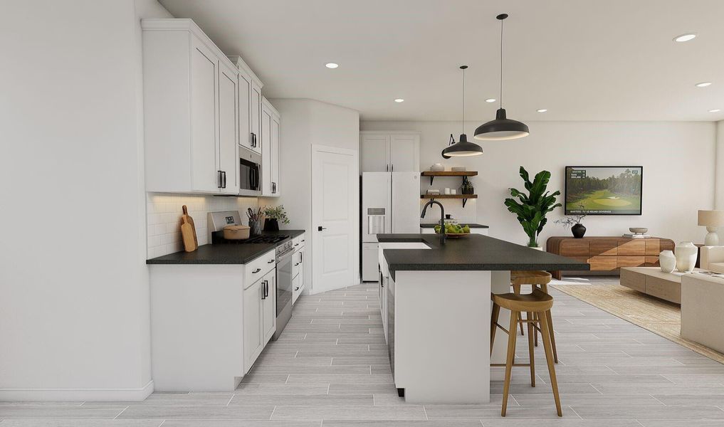 Stylish kitchen (*Artist rendering used for illustration purposes only.)