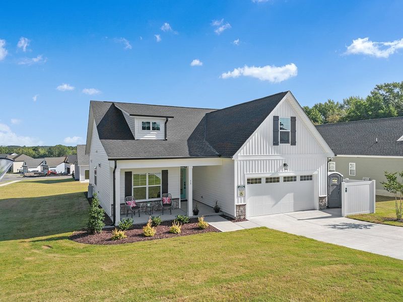 Representative exterior photo of a completed home built from the Blossom by Great Southern Homes in Oak Hollow, Longs, SC (Image 24).