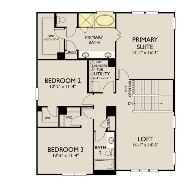 2D floor plan layout of this home in Patterson Ranch, Georgetown, TX (Image 2). 2D floor plan layout of this home in Patterson Ranch, Georgetown, TX (Image 2).
