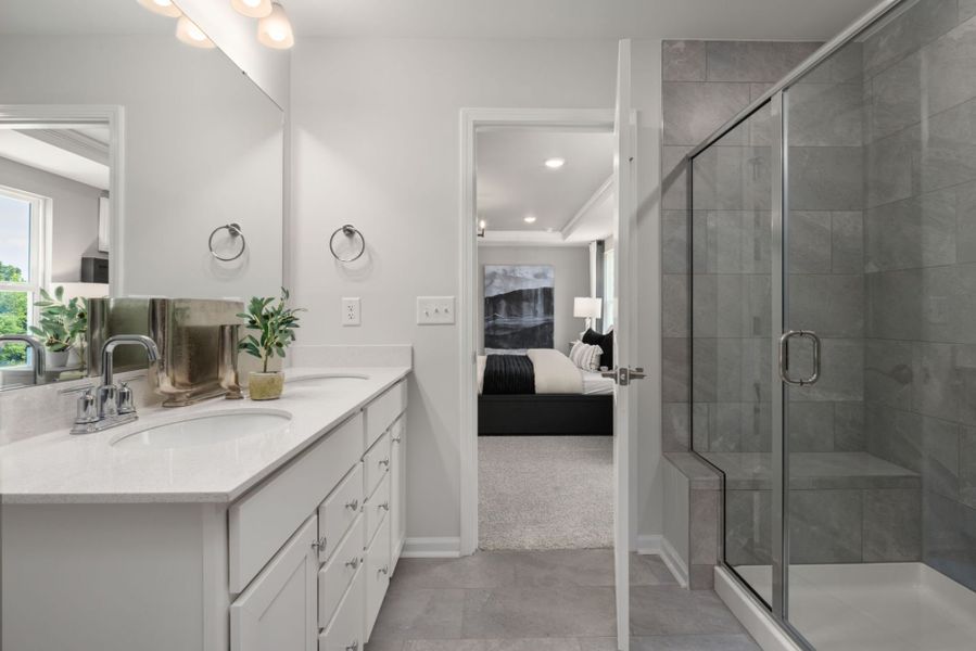Furnished interior view inside a new home in Providence Oaks, Fuquay Varina (Image 17).