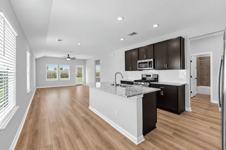 Furnished interior view inside a new home in Sunfield, Buda (Image 9).