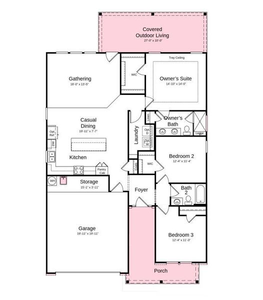 Structural options added include: extended covered outdoor living, tray ceiling at owner's suite, windows at owner's bath, utility sink in garage.