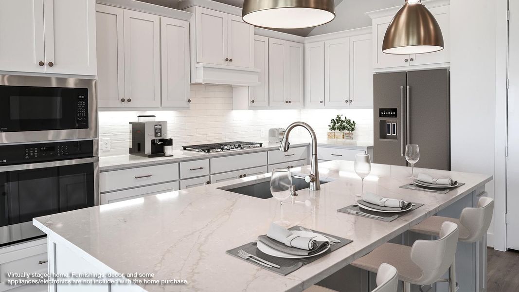 Furnished interior view inside a new home in Homestead 65', Schertz (Image 6). Furnished interior view inside a new home in Homestead 65', Schertz (Image 6).