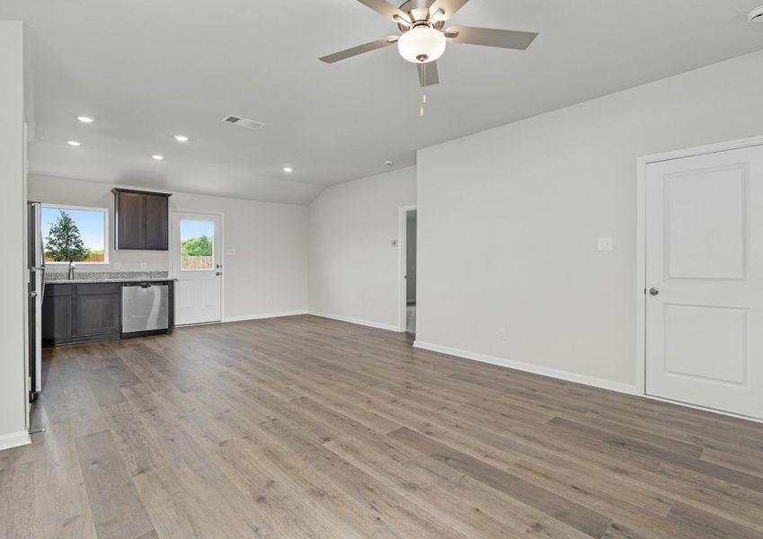 The Ash has open living spaces.